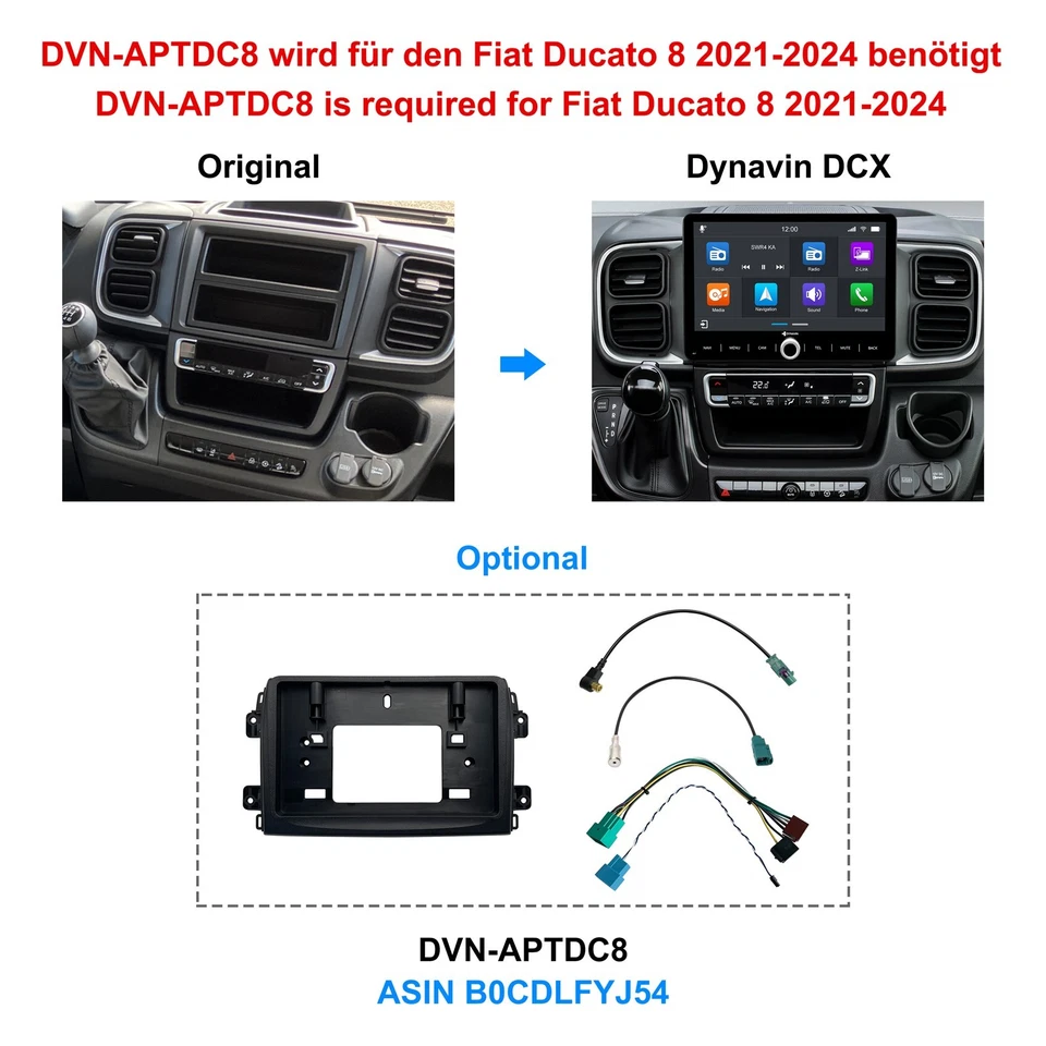 DYNAVIN Android Radio Navi für FIAT Ducato mit Wireless Carplay Android Auto DAB - Bild 3 von 4