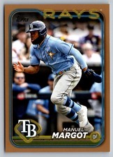 Manuel Margot 2024 Topps #347 Gold #/2024 Tampa Bay Rays