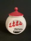 Vintage Anchor Hocking Vitrock Milk Glass Grease Jar