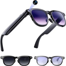 AI Smart Glasses with Camera, 8MP Camera Glasses for Life Vlog Travel Work, 4K V