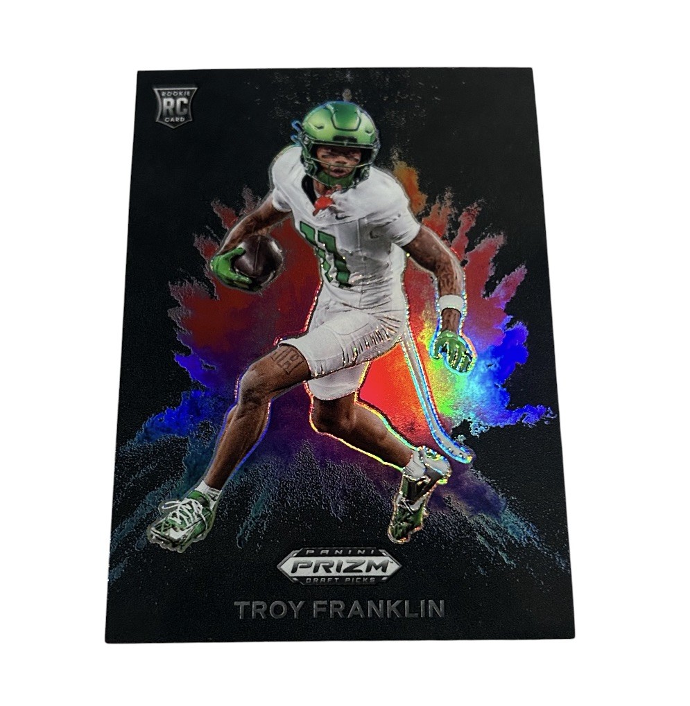 2024 Panini Prizm Draft Picks - Troy Franklin #CB-18 Black Color Blast (RC)