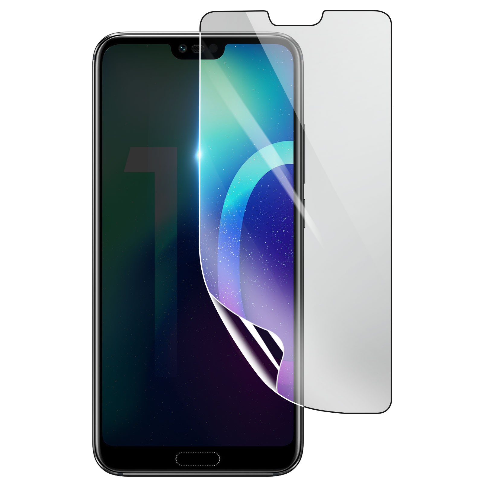 Protection d'écran Honor 10, film hydrogel antichoc souple et invisible 3mk