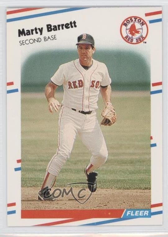 1988 Fleer Marty Barrett #343 0c4