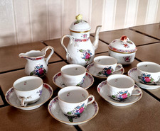Herend Moccaservice Apponyi Fleur Jubiläum 150 Jahre - 15 teilig    