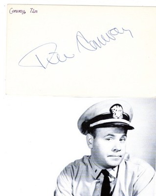 Tim Conway signed card!  McHale's Navy!