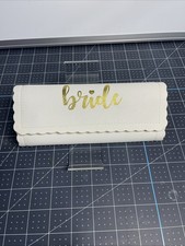 Bride Jewelry Travel Organizer White with Gold Accents