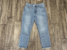 Madewell Jeans Womens 30 The Perfect Vintage Jean High Rise Straight Raw Hem