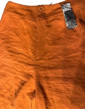 Pretty Little Thing Women Sz 6 Split Hem Wide Leg Trouser Brown NWT Dress Pants