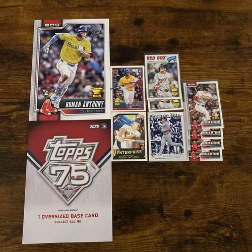 2026 topps series 1 roman anthony RC Lot Of (10) includes an Oversized card