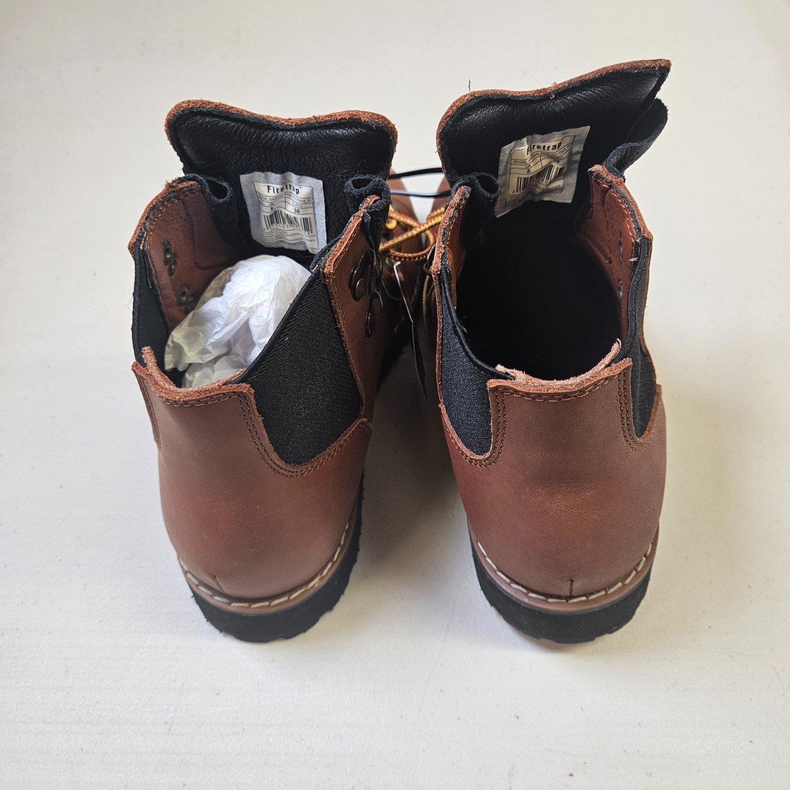 Firetrap Fine Leather Hiking Boots UK 5 EU 38 Brown Lace Up Ankle Outdoor image 2