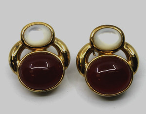 Kai Yin Lo Earrings | eBay 𝅺KAI YIN LO Vintage Bloodstone Sterling Earrings main image 1