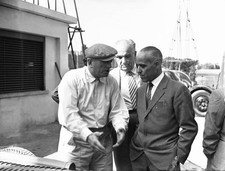 Italian GP 11 September 1949 Philippe Etancelin and Tazio Nuvolari- Old Photo