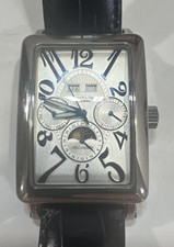 Stuhrling Men's Skeleton Automatic Moon Phase Watch 22 Jewels