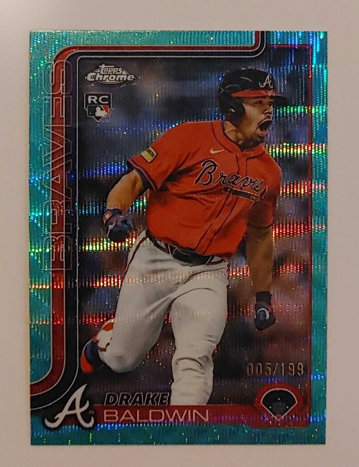 2025 Topps Chrome Update - Drake Baldwin #USC96 Aqua Wave Refractor /199 (RC)