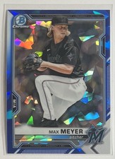 2021 Bowman Chrome Sapphire Max Meyer #BDC-99 Miami Marlins