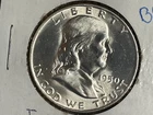 1950D Franklin Half Dollar Uncirculated BU 90% Silver #58.