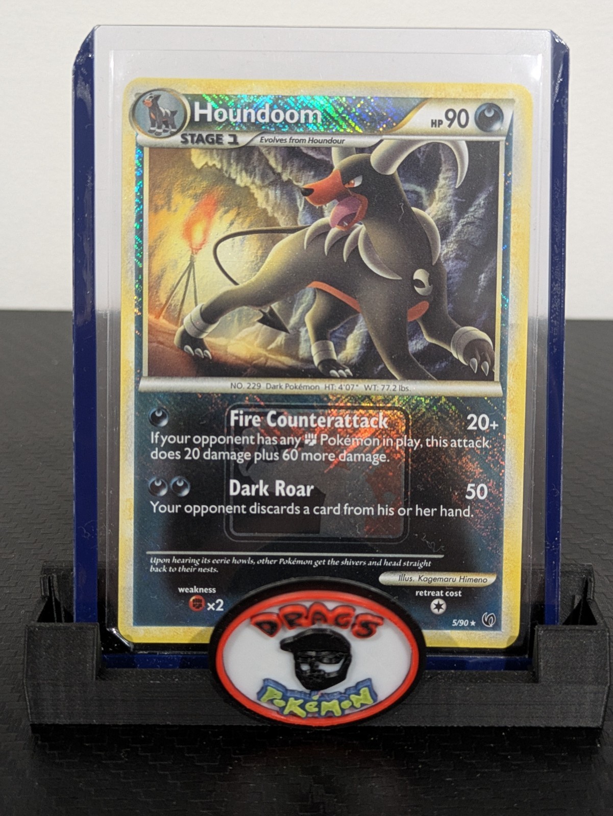 Pokemon Card 2010 HOUNDOOM 5/90 Cross-Hatch League Promo HGSS Undaunted NM/M