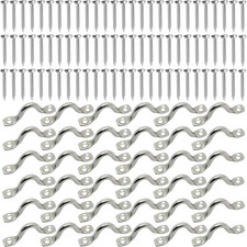 60 Pcs Boat Eye Straps, 316 Stainless Steel Bimini Boat Top Pad Eyes, M5 Kayak D