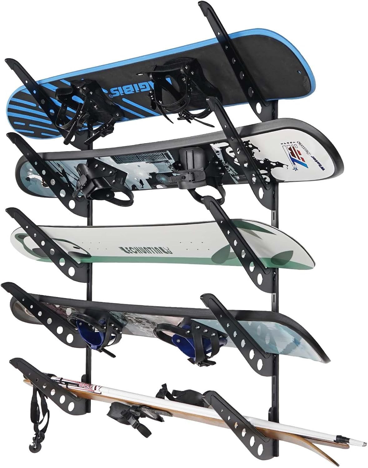 Wall Rack For Ski, Surfboard & Wakeboard - White/black