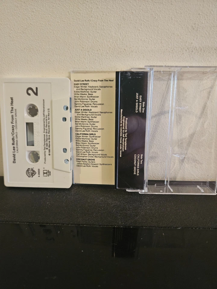 DAVID LEE ROTH Crazy From The Heat 1985 CASSETTE TAPE 4 TRACK EP HARD ROCK - Image 3 of 4