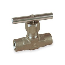 PARKER 8F-V12LR-SS Needle Valve,Straight,316 SS,1/2 In,FNPT 2KLC8