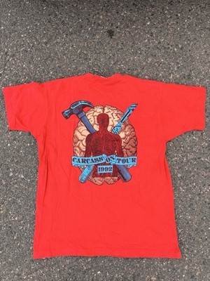 Vintage Carcass Death Metal Band 1992 Tour T-Shirt Size XL