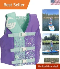 Lightweight CWB Girls' Nylon Life Vest, 50-90 lbs with Quick Release Buckles