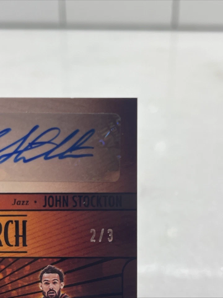 2024-25 Panini Silhouette Trae Young & John Stockton Passing the Torch Dual Auto - Image 2 of 4