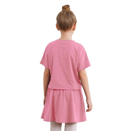 Kids Girl's T-shirt With Skirt Performance Top And Skirts Modern Dress-up Cute - Picture 13 of 30