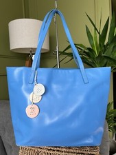 RADLEY Shoulder Bag Blue Leather Tote Bag Handbag