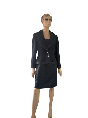 NWT Mulier Black Suit Sheath Dress & Jacket - Size 46 US 10/12 - Made in Italy | eBay NWT Mulier Black Suit Sheath Dress & Jacket - Size 46 US 10/12 - Made in Italy | eBay