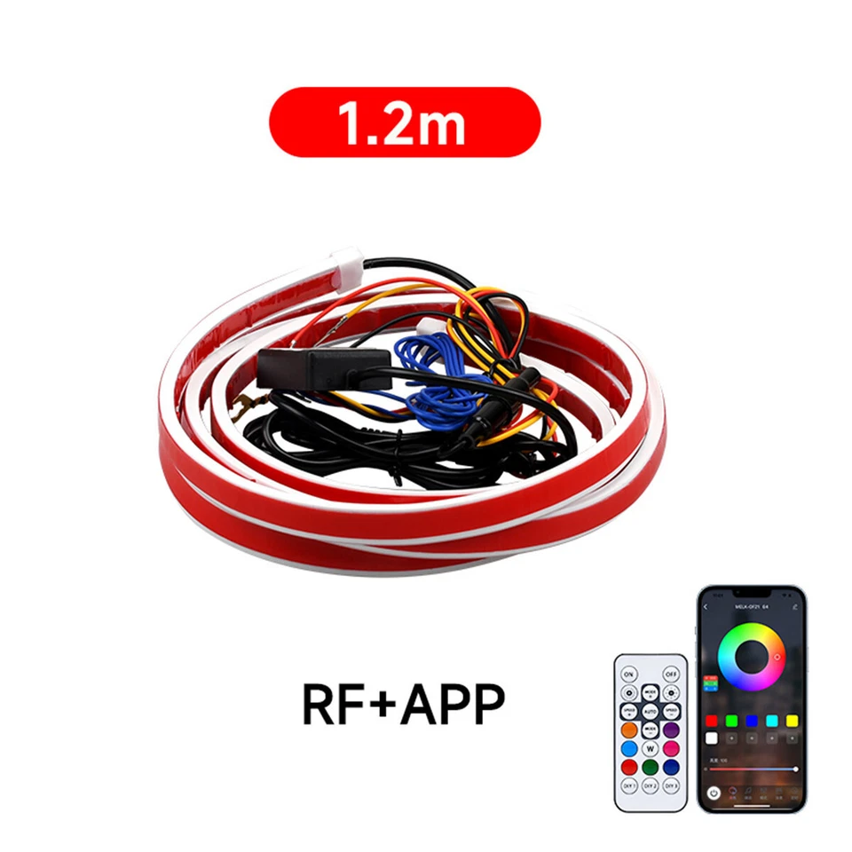 Tira de luces LED RGB para capó de coche luces de circulación diurna TuinLamp APP control remoto Foto 2 de 4