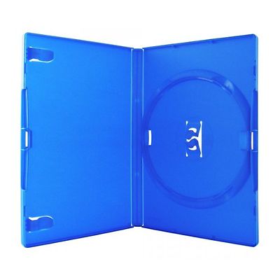 25 Single Standard Blau DVD Hülle 14mm Buchrücken Neu Leer Ersatz Amaray Cover