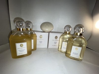 Guerlain Eau Imperiale Perfume Soap & Hair Shampoo & Gel Travel Sz Set Lot x 6