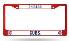 chicago cubs red license plate frame made in usa