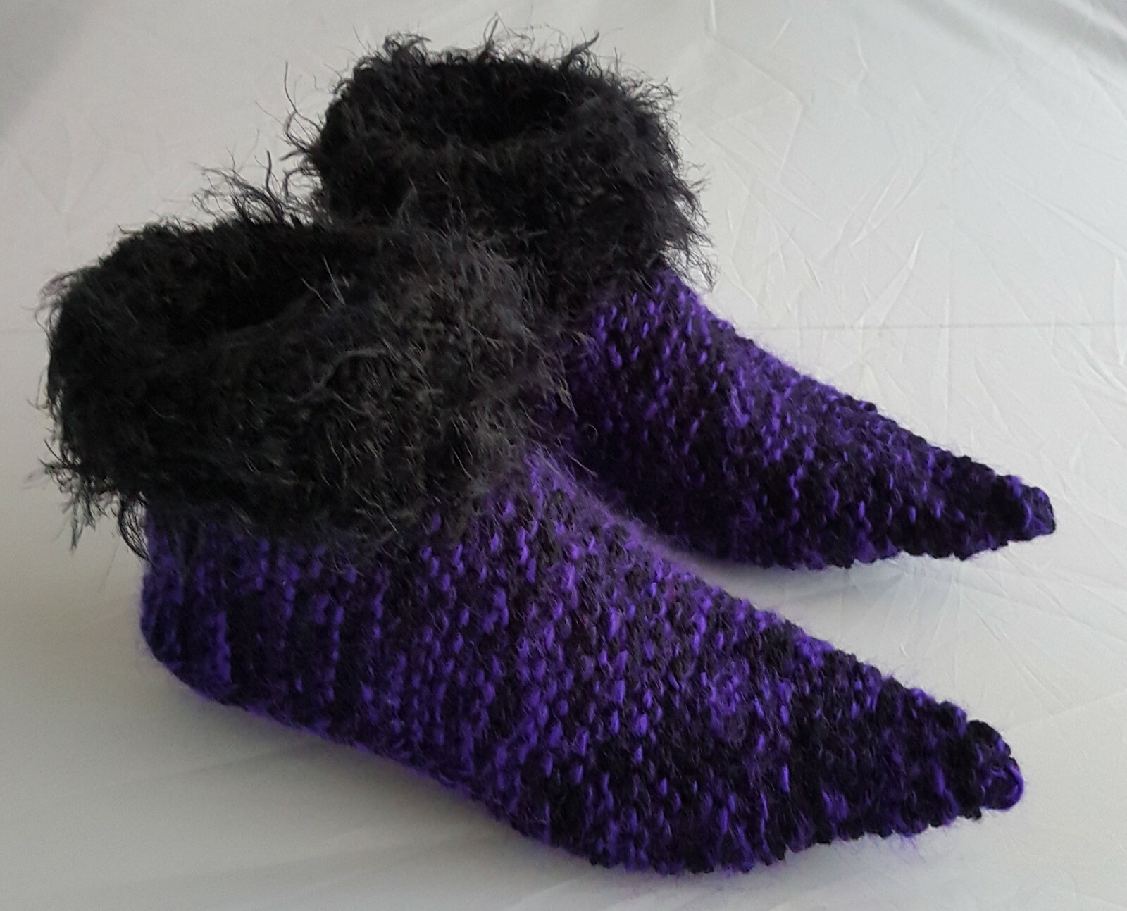 Unique hand knit knitwitz Witch design slipper socks. Choose from selection