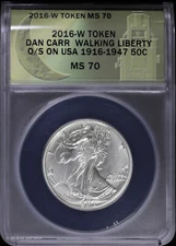 2016 W Token Walking Liberty ANACS MS 70 | O/S on USA Dan Carr