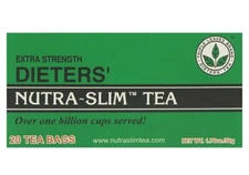 Extra Strength Dieters' Nutra-Slim Tea Triple Leaves Brand - 20 Tea Bags