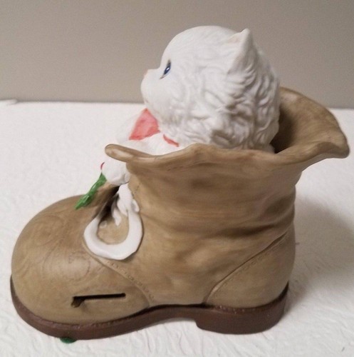 ENESCO 1991 VINTAGE COMFORT KITTEN BOOT MUSICAL FIGURE #439002 NEW WITH TAG - Picture 5 of 10