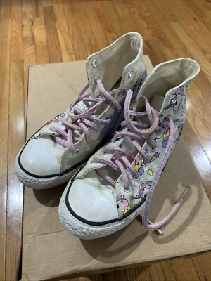 Converse All Star Chuck Taylor High Top Shoes Unicorn 669816F Size 2 Kids Girls
