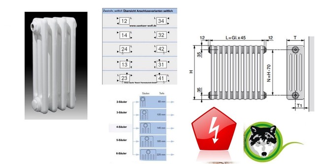 Arbonia Röhrenradiator weiss Modell 2060 Bauhöhe 600 seitliche Anschlüsse Arbonia Röhrenradiator weiss Modell 2060 Bauhöhe 600 seitliche Anschlüsse