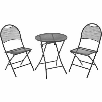 folding bistro table and 2 chairs