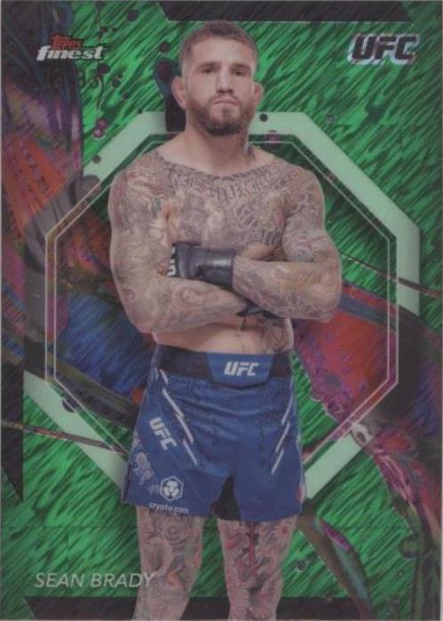 2024 Topps Finest UFC - Common Sean Brady #43 Green Shimmer