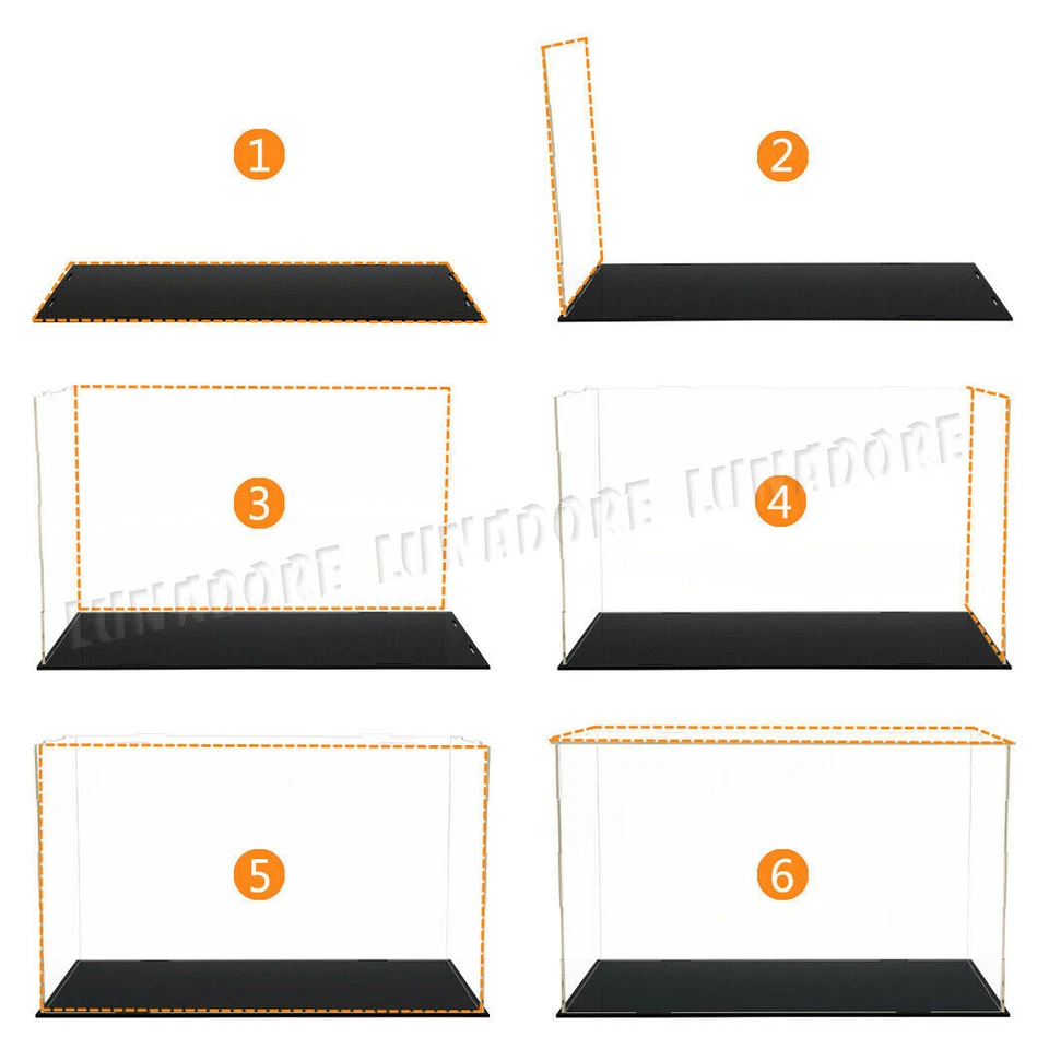 Large Acrylic Display Case Box Collectibles Diecast 1/18 Dustproof Self-Install - Image 4 of 4