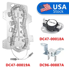6 PIECES Dryer Heating Element Thermostat Repair Kit for Samsung DC47-00019A US