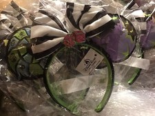 Disney  Parks Oogie Boogie Bash Jack Halloween Edition Minnie Ears Headband NEW 