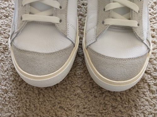 Große Größe 14 gebrauchter Herren Nike Blazer 77 Pro Club Mid Remastered Light Bone schwarz - Bild 6 von 11