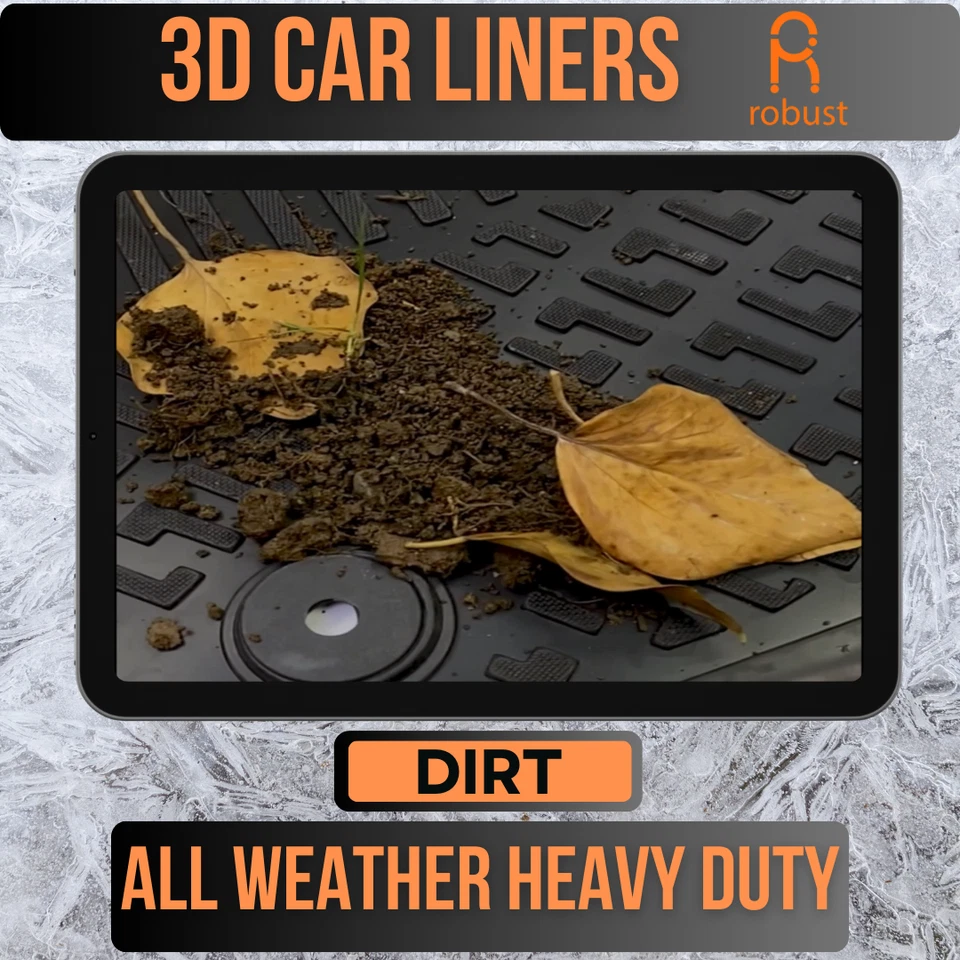 3D Car Floor Mats Liners Fits Mitsubishi Montero 2012-2017 All Season Heavy Duty - Image 3 of 4