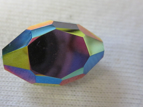 2pc Vtg Swarovski 4871 Vitrail Medium 18x12mm Oval Flat Back Faceted Top Crystal - Picture 3 of 6