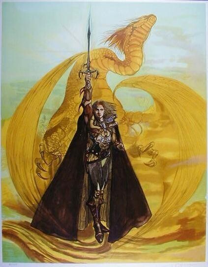 Yoshitaka Amano Lithgraph ''Dragon Sword'' LE 205/200 size H42in x